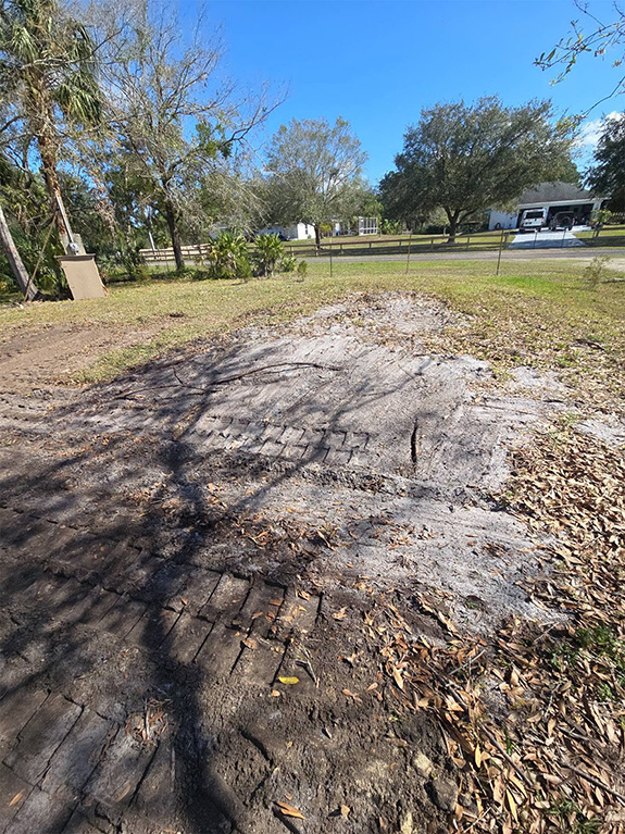 Septic tank in front of a home