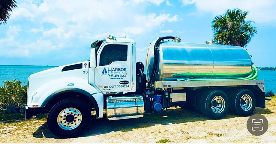 Harbor Septic work truck