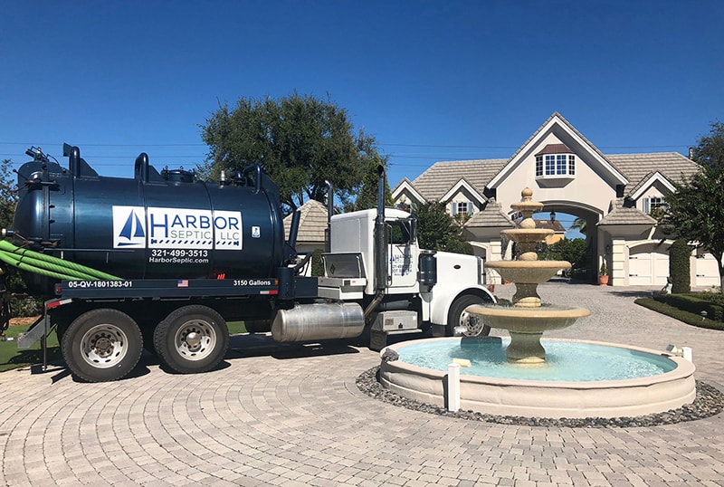 Harbor Septic work truck