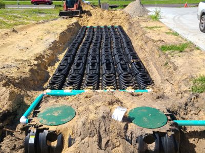 Grid of septic systems undeground